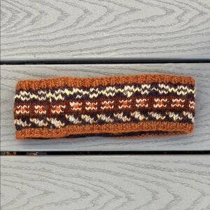 Knit Wool Headband with Fleece Lining Multicolor